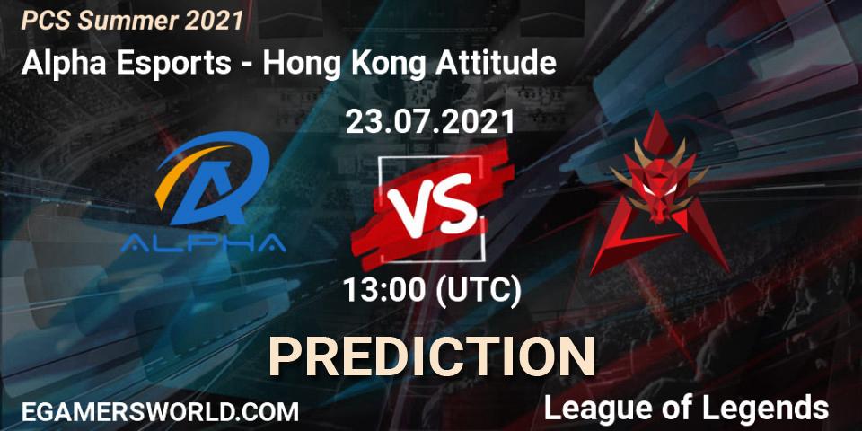Pronósticos Alpha Esports - Hong Kong Attitude. 23.07.21. PCS Summer 2021 - LoL