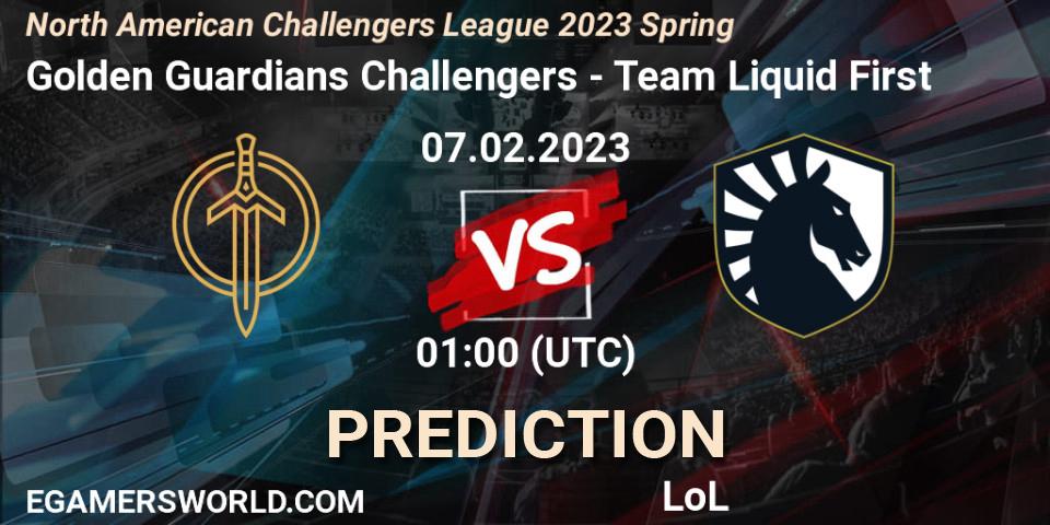 Pronósticos Golden Guardians Challengers - Team Liquid First. 07.02.23. NACL 2023 Spring - Group Stage - LoL