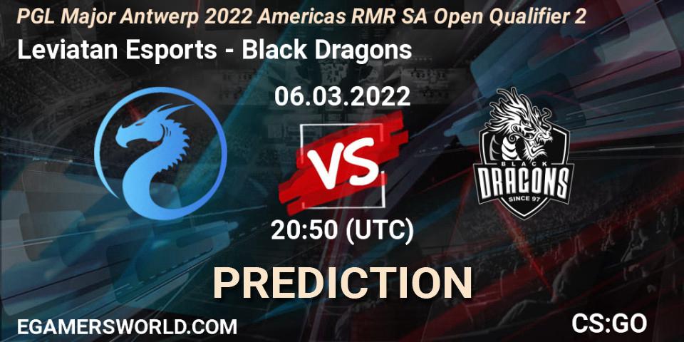 Pronósticos Leviatan Esports - Black Dragons. 06.03.2022 at 20:50. PGL Major Antwerp 2022 Americas RMR SA Open Qualifier 2 - Counter-Strike (CS2)