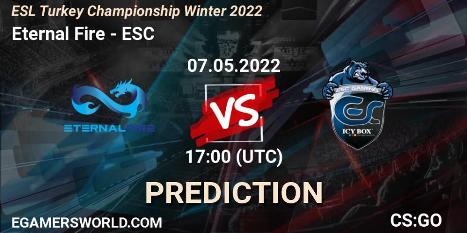Pronósticos Eternal Fire - ESC. 07.05.2022 at 17:00. ESL Türkiye Şampiyonası: Winter 2022 - Counter-Strike (CS2)