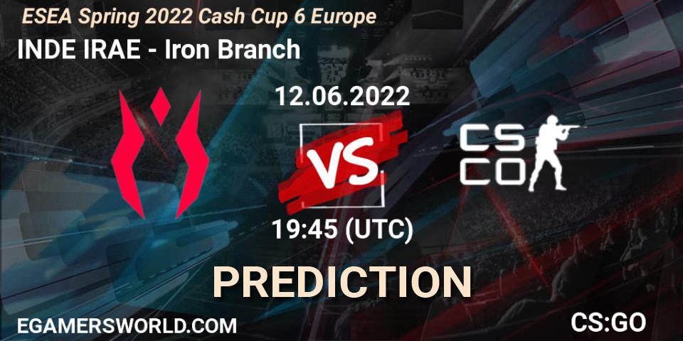 Pronósticos INDE IRAE - Iron Branch. 12.06.2022 at 19:45. ESEA Cash Cup: Europe - Spring 2022 #6 - Counter-Strike (CS2)