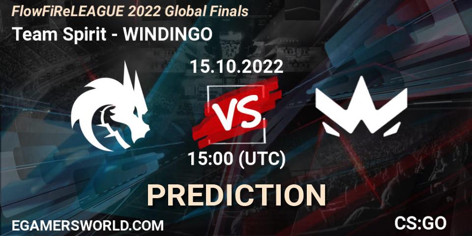 Pronósticos Team Spirit - WINDINGO. 15.10.22. FlowFiReLEAGUE 2022 Global Finals - CS2 (CS:GO)