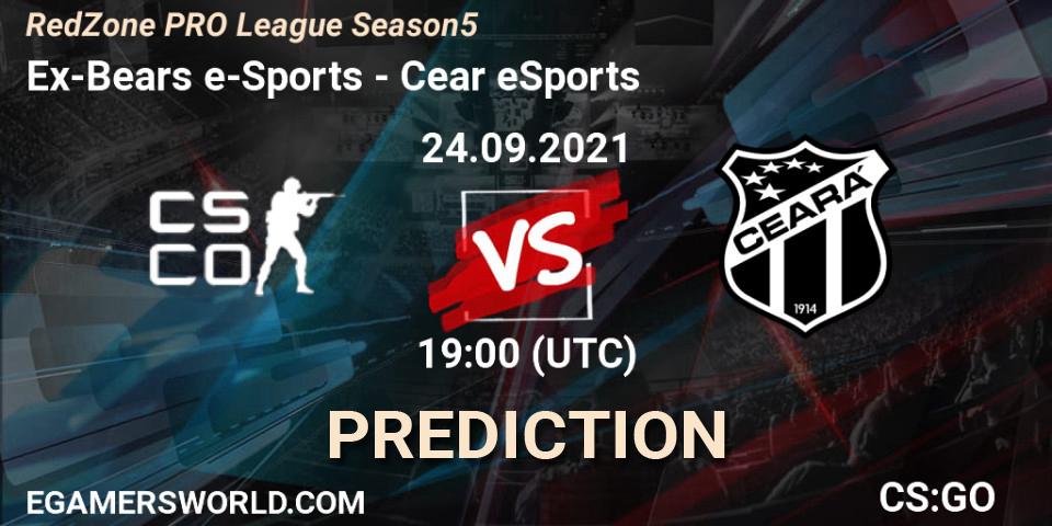 Pronósticos Ex-Bears e-Sports - Ceará eSports. 24.09.2021 at 19:00. RedZone PRO League Season 5 - Counter-Strike (CS2)