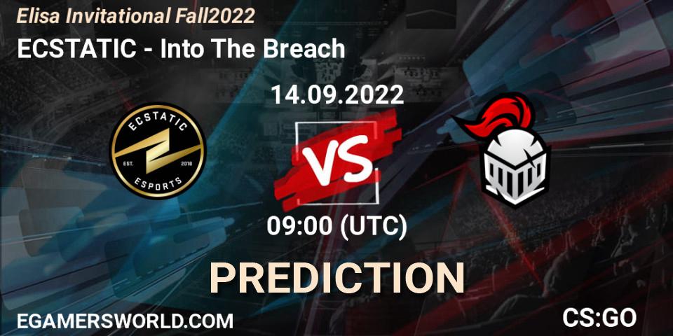 Pronósticos ECSTATIC - Into The Breach. 14.09.2022 at 09:00. Elisa Invitational Fall 2022 - Counter-Strike (CS2)