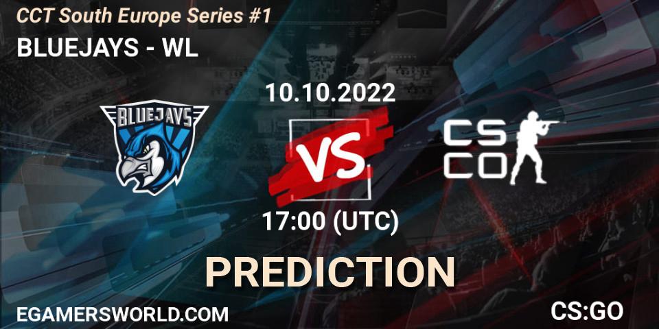 Pronósticos BLUEJAYS - WLGaming Esports. 10.10.22. CCT South Europe Series #1 - CS2 (CS:GO)