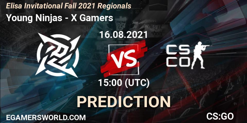 Pronósticos Young Ninjas - X Gamers. 16.08.2021 at 15:00. Elisa Invitational Fall 2021 Regionals - Counter-Strike (CS2)