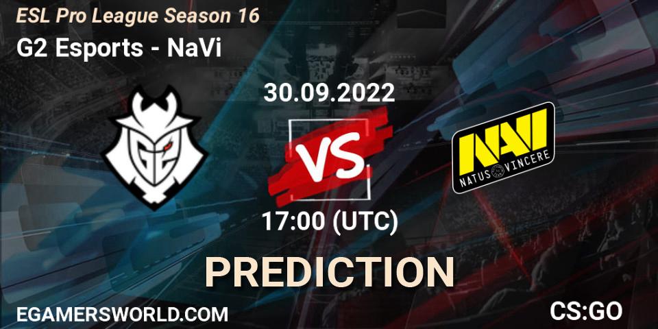 Pronósticos G2 Esports - NaVi. 30.09.2022 at 17:15. ESL Pro League Season 16 - Counter-Strike (CS2)