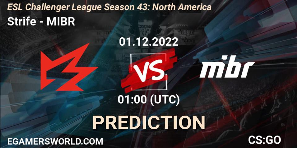 Pronósticos Strife - MIBR. 01.12.22. ESL Challenger League Season 43: North America - CS2 (CS:GO)