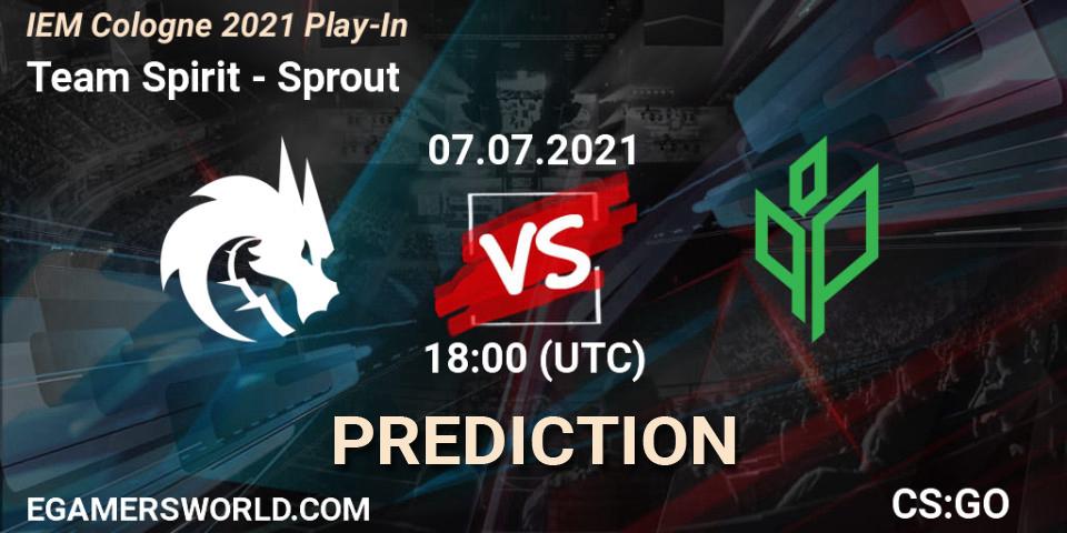 Pronósticos Team Spirit - Sprout. 07.07.2021 at 18:00. IEM Cologne 2021 Play-In - Counter-Strike (CS2)