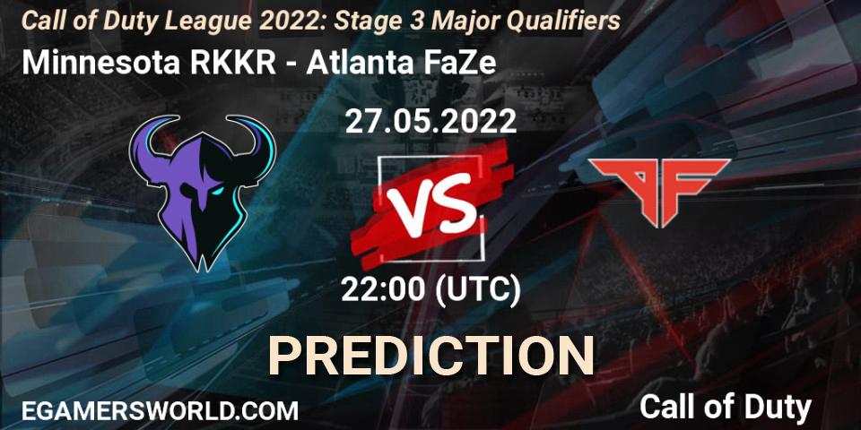 Pronósticos Minnesota RØKKR - Atlanta FaZe. 27.05.22. Call of Duty League 2022: Stage 3 - Call of Duty