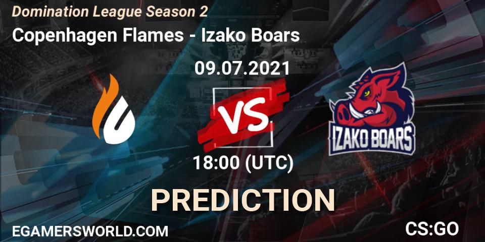 Pronósticos Copenhagen Flames - Izako Boars. 09.07.21. Domination League Season 2 - CS2 (CS:GO)