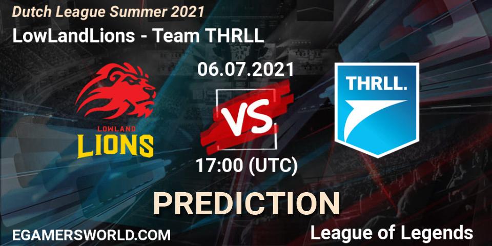 Pronósticos LowLandLions - Team THRLL. 08.06.21. Dutch League Summer 2021 - LoL
