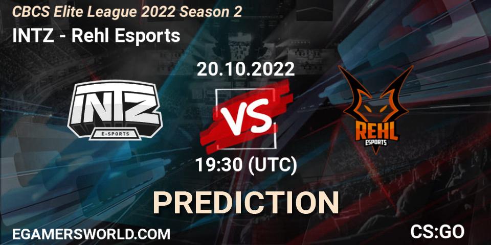 Pronósticos INTZ - Rehl Esports. 20.10.2022 at 18:20. CBCS Elite League 2022 Season 2 - Counter-Strike (CS2)