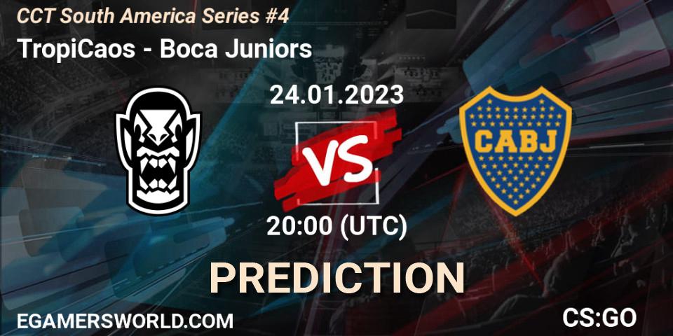 Pronósticos TropiCaos - Boca Juniors. 24.01.2023 at 20:00. CCT South America Series #4 - Counter-Strike (CS2)