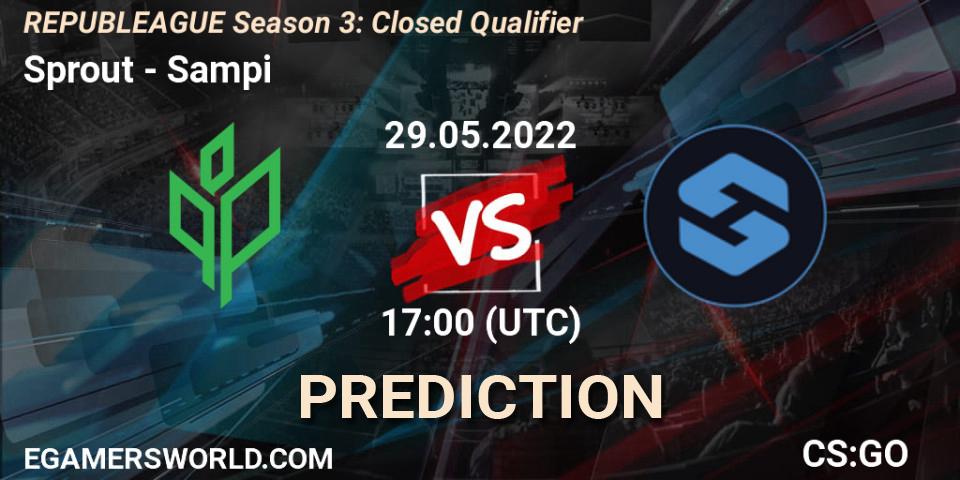 Pronósticos Sprout - Sampi. 29.05.2022 at 17:00. REPUBLEAGUE Season 3: Closed Qualifier - Counter-Strike (CS2)