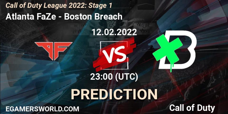 Pronósticos Atlanta FaZe - Boston Breach. 12.02.22. Call of Duty League 2022: Stage 1 - Call of Duty