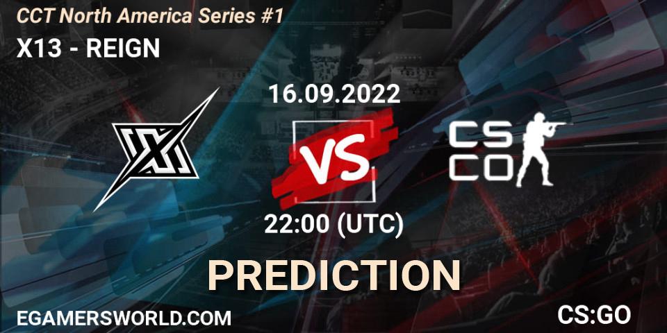 Pronósticos X13 - REIGN. 16.09.2022 at 22:00. CCT North America Series #1 - Counter-Strike (CS2)
