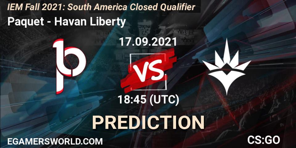Pronósticos Paquetá - Havan Liberty. 17.09.21. IEM Fall 2021: South America Closed Qualifier - CS2 (CS:GO)