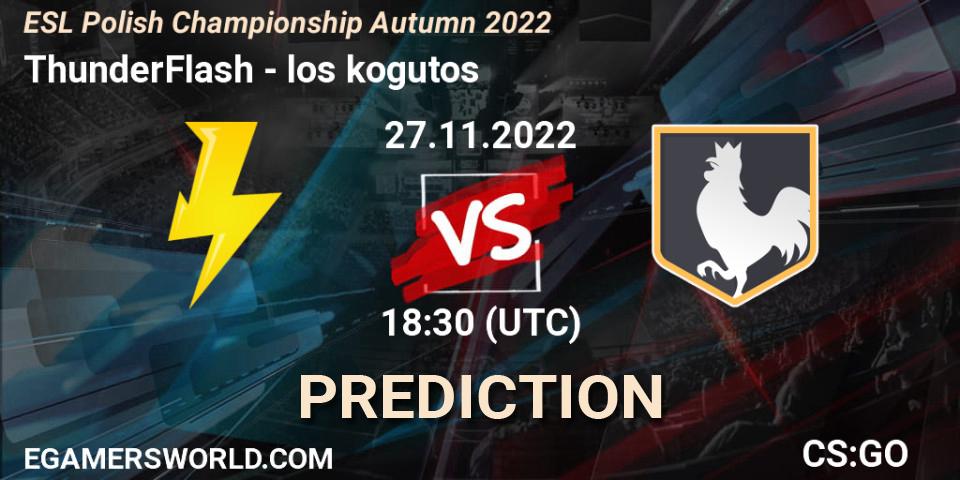 Pronósticos ThunderFlash - los kogutos. 27.11.22. ESL Polish Championship Autumn 2022 - CS2 (CS:GO)