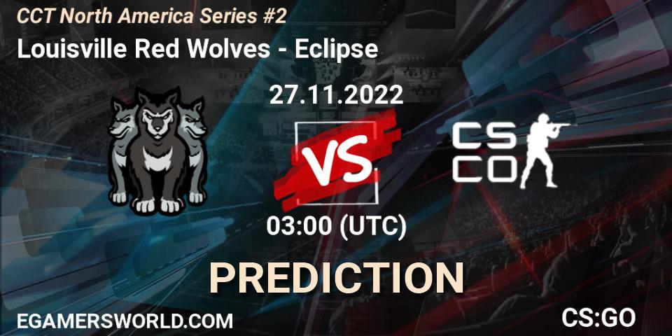 Pronósticos Louisville Red Wolves - Eclipse. 27.11.22. CCT North America Series #2 - CS2 (CS:GO)