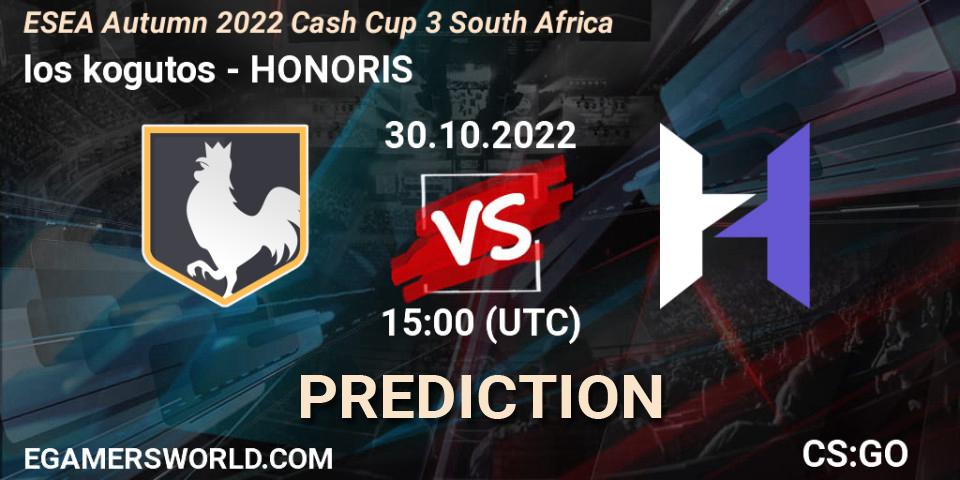 Pronósticos los kogutos - HONORIS. 30.10.2022 at 15:00. ESEA Autumn 2022 Cash Cup 3 South Africa - Counter-Strike (CS2)