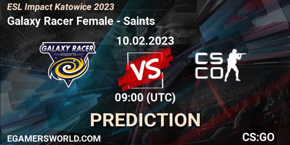 Pronósticos Galaxy Racer Female - Saints. 10.02.23. ESL Impact Katowice 2023 - CS2 (CS:GO)