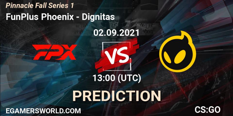 Pronósticos FunPlus Phoenix - Dignitas. 02.09.2021 at 13:20. Pinnacle Fall Series #1 - Counter-Strike (CS2)
