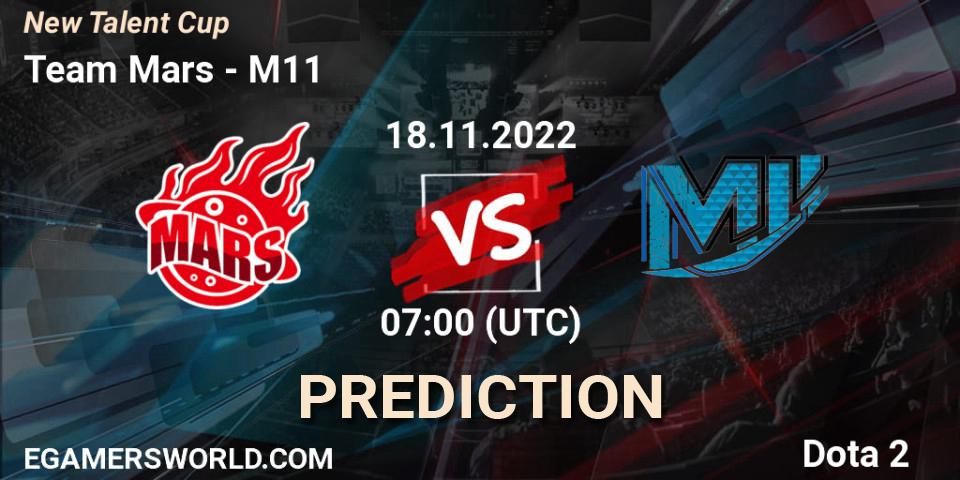 Pronósticos Team Mars - M11. 18.11.2022 at 07:00. New Talent Cup - Dota 2