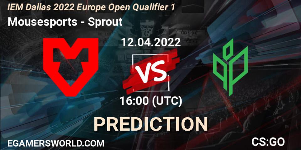 Pronósticos Mousesports - Sprout. 12.04.22. IEM Dallas 2022 Europe Open Qualifier 1 - CS2 (CS:GO)