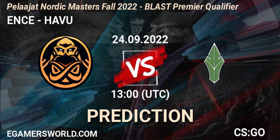 Pronósticos ENCE - HAVU. 24.09.22. Pelaajat.com Nordic Masters: Fall 2022 - CS2 (CS:GO)