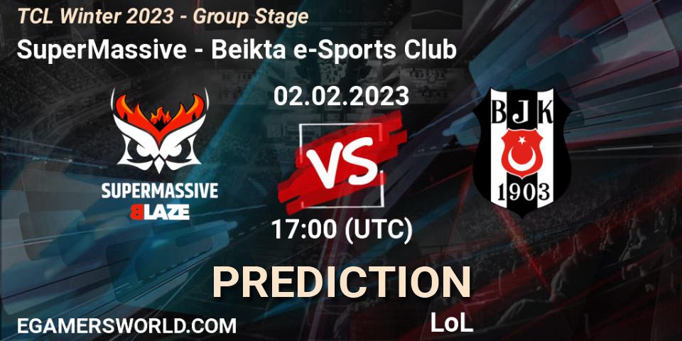 Pronósticos SuperMassive - Beşiktaş e-Sports Club. 02.02.23. TCL Winter 2023 - Group Stage - LoL