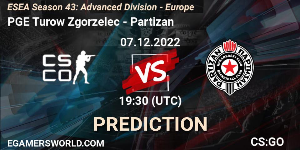 Pronósticos PGE Turow Zgorzelec - Partizan. 07.12.22. ESEA Season 43: Advanced Division - Europe - CS2 (CS:GO)