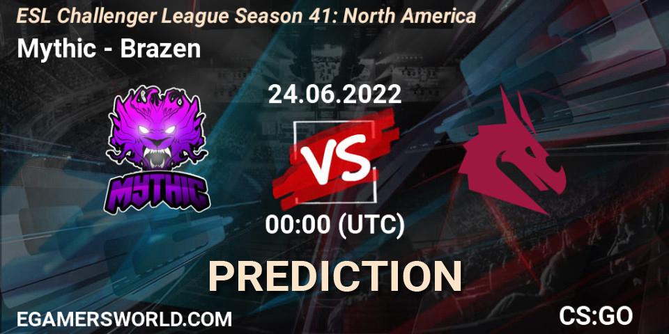 Pronósticos Mythic - Brazen. 24.06.22. ESL Challenger League Season 41: North America - CS2 (CS:GO)