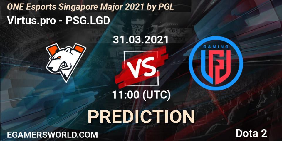 Pronósticos Virtus.pro - PSG.LGD. 31.03.2021 at 11:43. ONE Esports Singapore Major 2021 - Dota 2