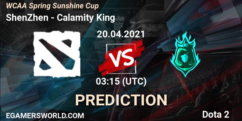 Pronósticos ShenZhen - Calamity King. 20.04.21. WCAA Spring Sunshine Cup - Dota 2