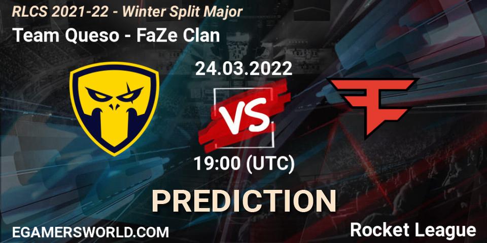 Pronósticos Team Queso - FaZe Clan. 24.03.2022 at 21:00. RLCS 2021-22 - Winter Split Major - Rocket League