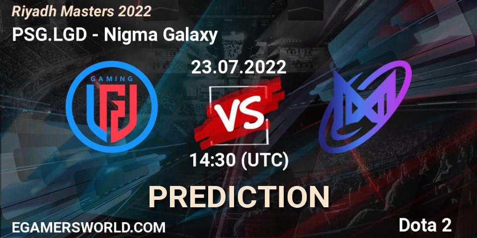 Pronósticos PSG.LGD - Nigma Galaxy. 23.07.2022 at 14:28. Riyadh Masters 2022 - Dota 2