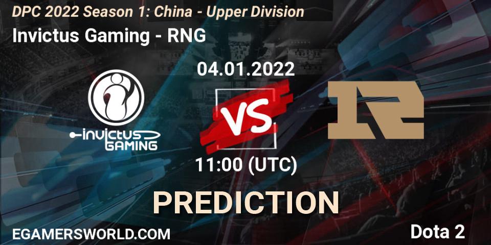 Pronósticos Invictus Gaming - RNG. 04.01.22. DPC 2022 Season 1: China - Upper Division - Dota 2