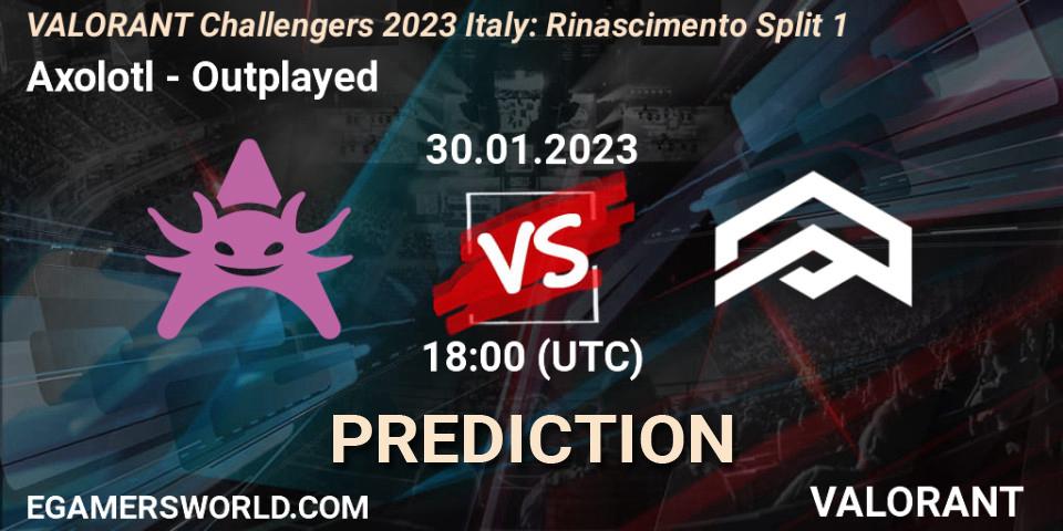 Pronósticos Axolotl - Outplayed. 30.01.23. VALORANT Challengers 2023 Italy: Rinascimento Split 1 - VALORANT