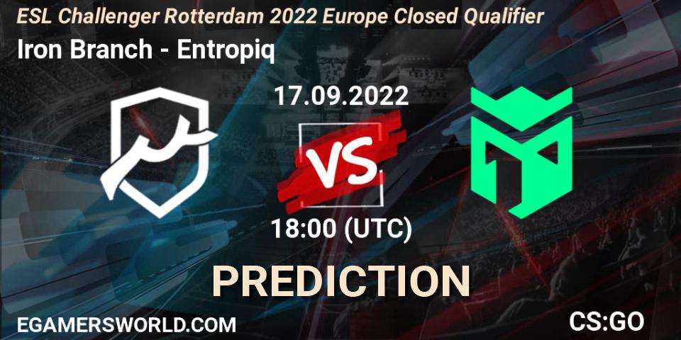 Pronósticos Iron Branch - Entropiq. 17.09.2022 at 18:00. ESL Challenger Rotterdam 2022 Europe Closed Qualifier - Counter-Strike (CS2)