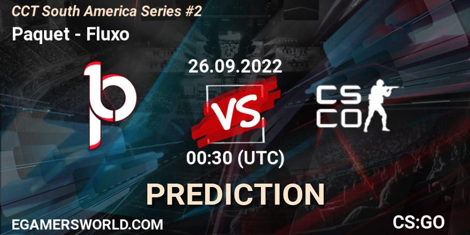 Pronósticos Paquetá - Fluxo. 26.09.2022 at 01:10. CCT South America Series #2 - Counter-Strike (CS2)
