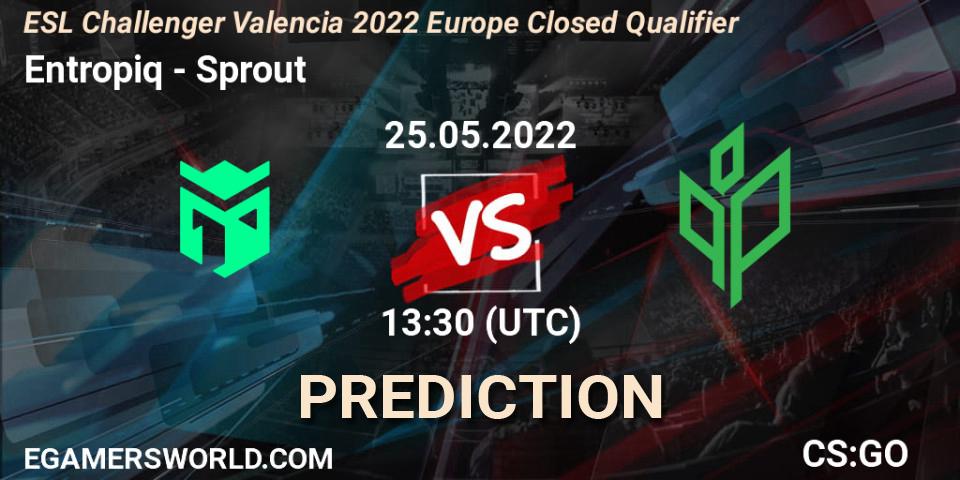 Pronósticos Entropiq - Sprout. 25.05.2022 at 13:30. ESL Challenger Valencia 2022 Europe Closed Qualifier - Counter-Strike (CS2)