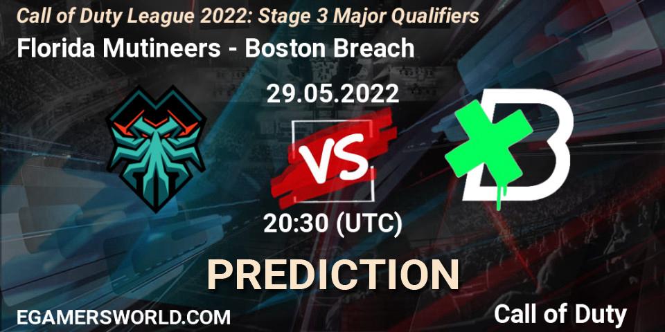 Pronósticos Florida Mutineers - Boston Breach. 29.05.2022 at 20:30. Call of Duty League 2022: Stage 3 - Call of Duty