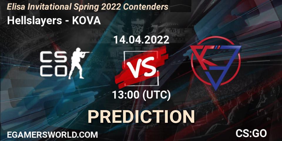 Pronósticos Hellslayers - KOVA. 14.04.2022 at 13:05. Elisa Invitational Spring 2022 Contenders - Counter-Strike (CS2)