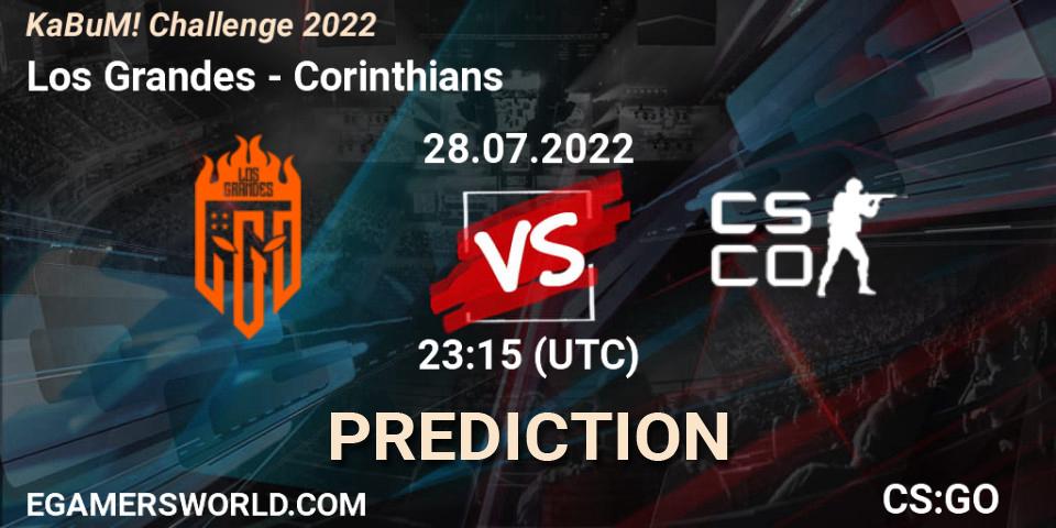 Pronósticos Los Grandes - Corinthians. 28.07.2022 at 23:20. KaBuM! Challenge 2022 - Counter-Strike (CS2)