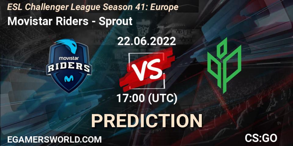 Pronósticos Movistar Riders - Sprout. 22.06.22. ESL Challenger League Season 41: Europe - CS2 (CS:GO)