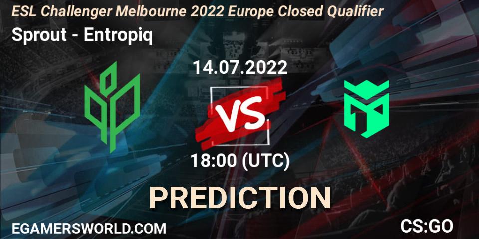 Pronósticos Sprout - Entropiq. 14.07.2022 at 18:00. ESL Challenger Melbourne 2022 Europe Closed Qualifier - Counter-Strike (CS2)