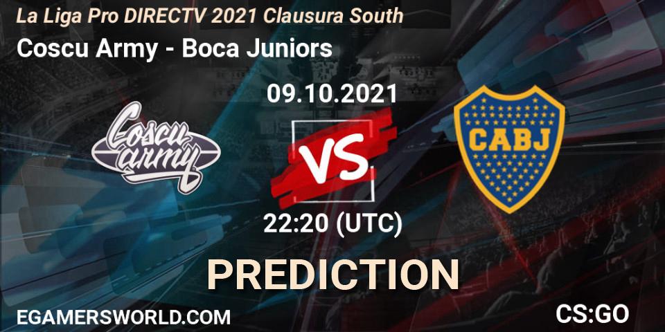 Pronósticos Coscu Army - Boca Juniors. 09.10.2021 at 22:30. La Liga Season 4: Sur Pro Division - Clausura - Counter-Strike (CS2)