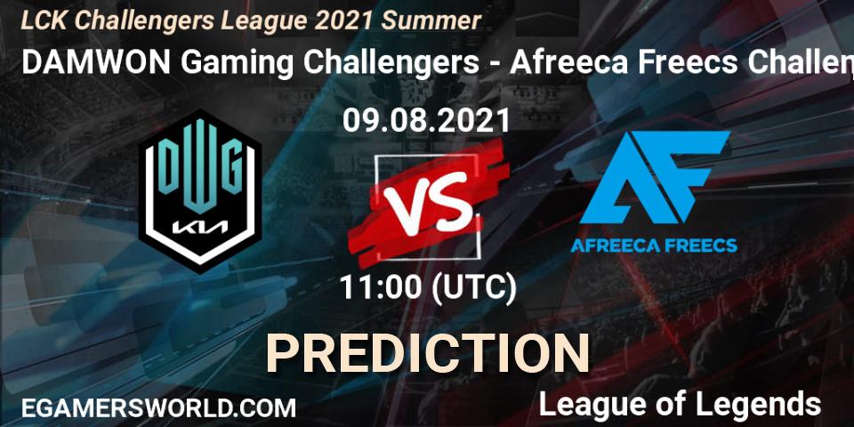 Pronósticos DAMWON Gaming Challengers - Afreeca Freecs Challengers. 09.08.2021 at 11:20. LCK Challengers League 2021 Summer - LoL