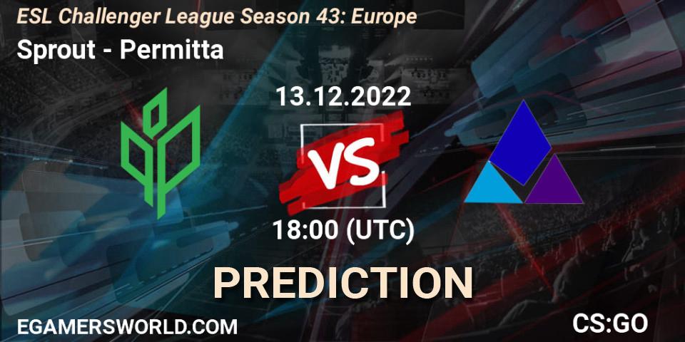 Pronósticos Sprout - Permitta. 13.12.22. ESL Challenger League Season 43: Europe - CS2 (CS:GO)
